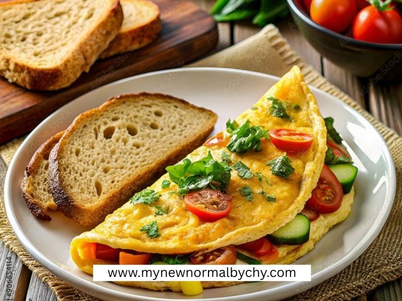 Vegetable-Omelet-With-Toast