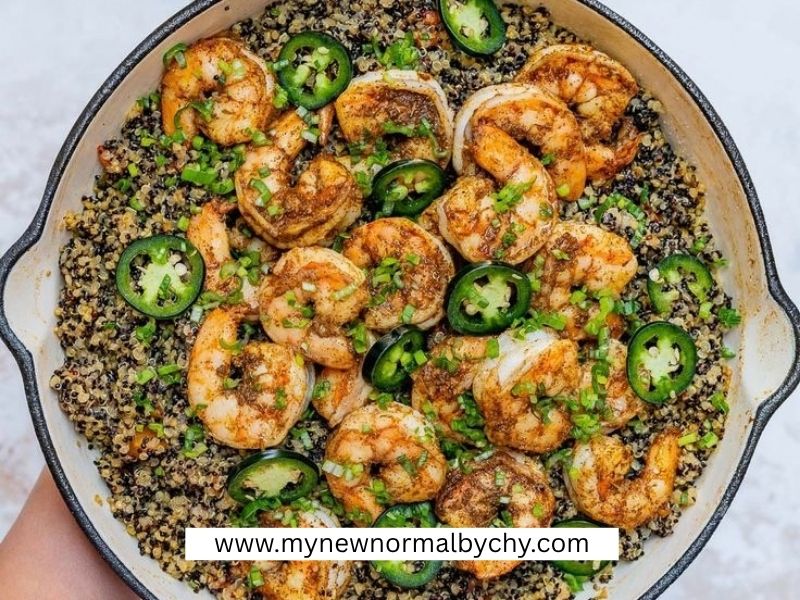 Spicy-Shrimp-and-Quinoa-Skillet-High-Protein-Quinoa-and-Shrimp-Dinner-Ideas